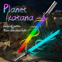 New RGB Light Planet Katana Toys 9 Cool Colors Fade Flashing Gravitational Inductive Phonation Effects Toy Gifts For Adults Kids