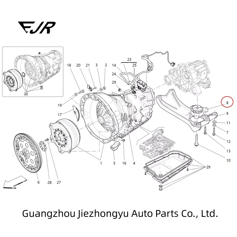 Für Maserati Ghibli Levante Quattroporte 3,0 V6 4WD Getriebe Halterung Unterstützung Lager OEM 670106865 670035767 670003631