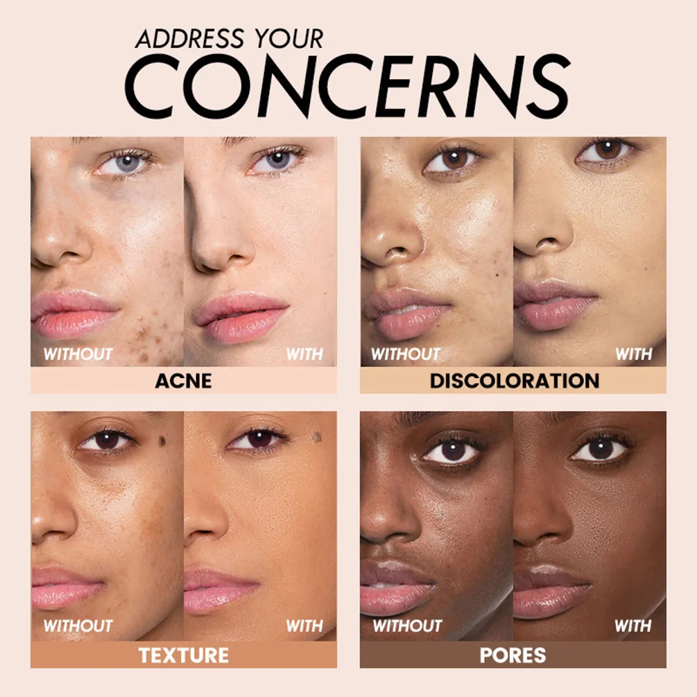 ヴィーガン プライベートブランド ファンデーション 化粧品 卸売 24色 長持ち フルカバー ファンデーション カスタムロゴ コスメ 大量