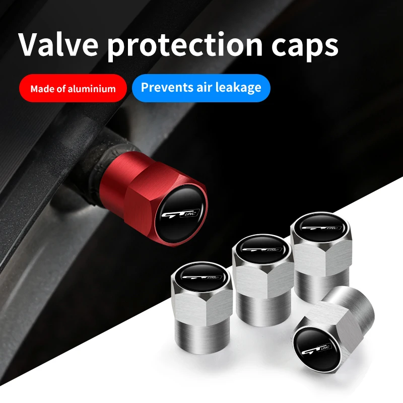 4Pcs Car Wheel Tire Valve Caps Dust Covers Accessories For KIA GT Line Forte Seltos K5 Sportage Ceed Soul Cerato Sedona Forte