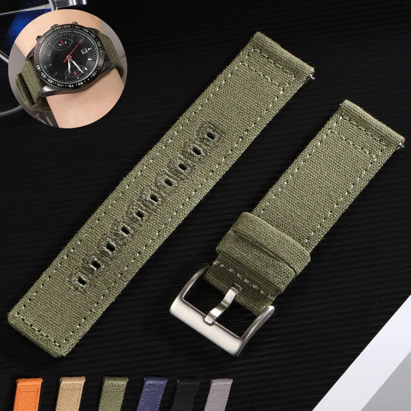 Bracelet en Nylon de haute qualité, 18mm 20mm 22mm, en toile souple, pour Seiko, Huawei GT4/3, Bracelet de remplacement Sport