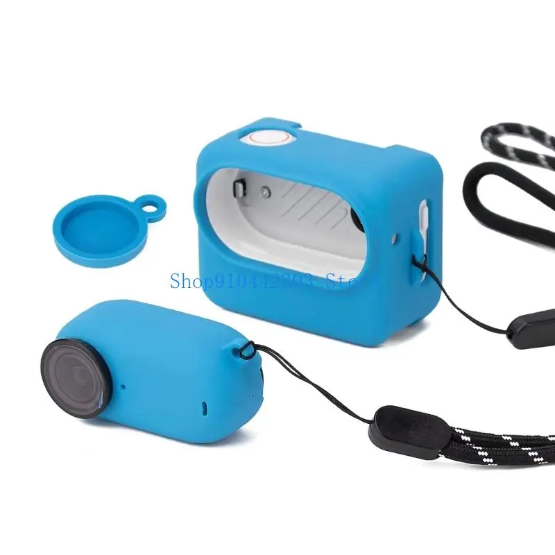 L4MD гибкий чехол для камеры с противоскользящим ремешком и защитной крышкой для объектива, точный для 360 GO3 приключенческой