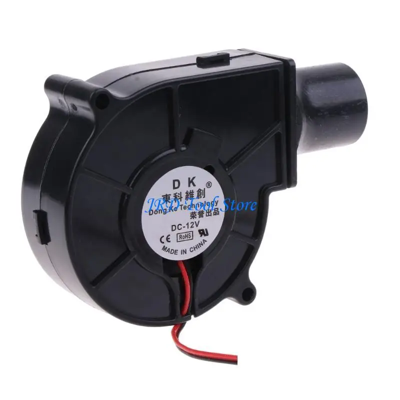 A2UD 75mm Blower 7530mm 12V صهر المعادن مروحة BBQ مروحة 27 مم هواء للبيض الأخضر