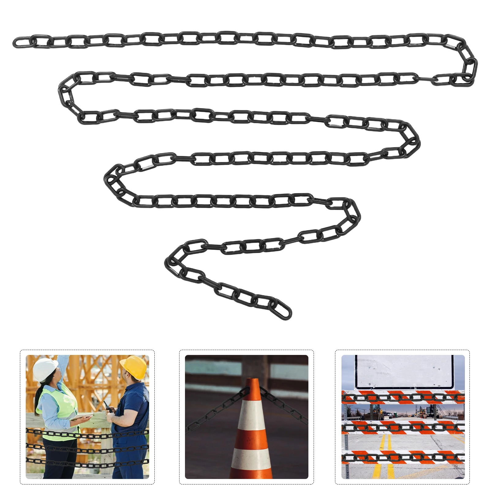 

Large Halloween Decoration Black Industrial Safety Barrier Reusable Cuttable Link For Party Costume Props Stage