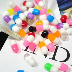10/50pcs (12x5mm) Crystal Mud Resin Beads Mini Pill  For Earrings Jewelery Making Multicolor Capsule For Hair Bow