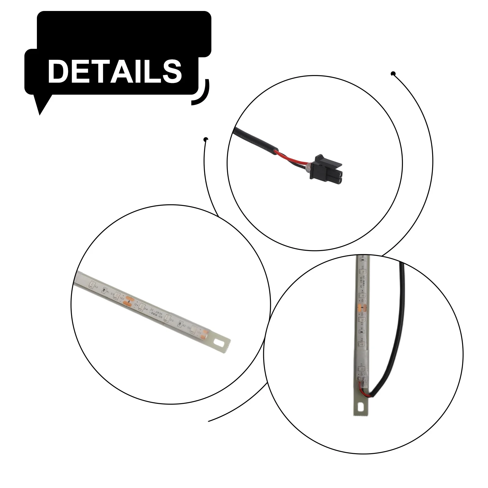 

LED Side Light Replacement Electric Scooter LED Lights Low-light Visibility Enhanced Visibility For Electric Scooter