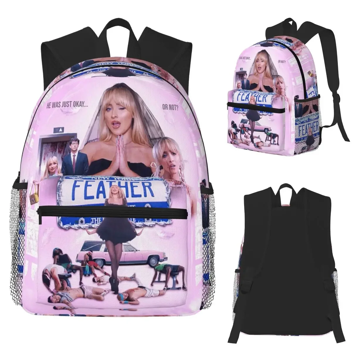 Sabrina Carpenter Album  Student Backpack School Bag Hiking Travel Daypack for Men Women Fashion Bookbag Shoulder Bags