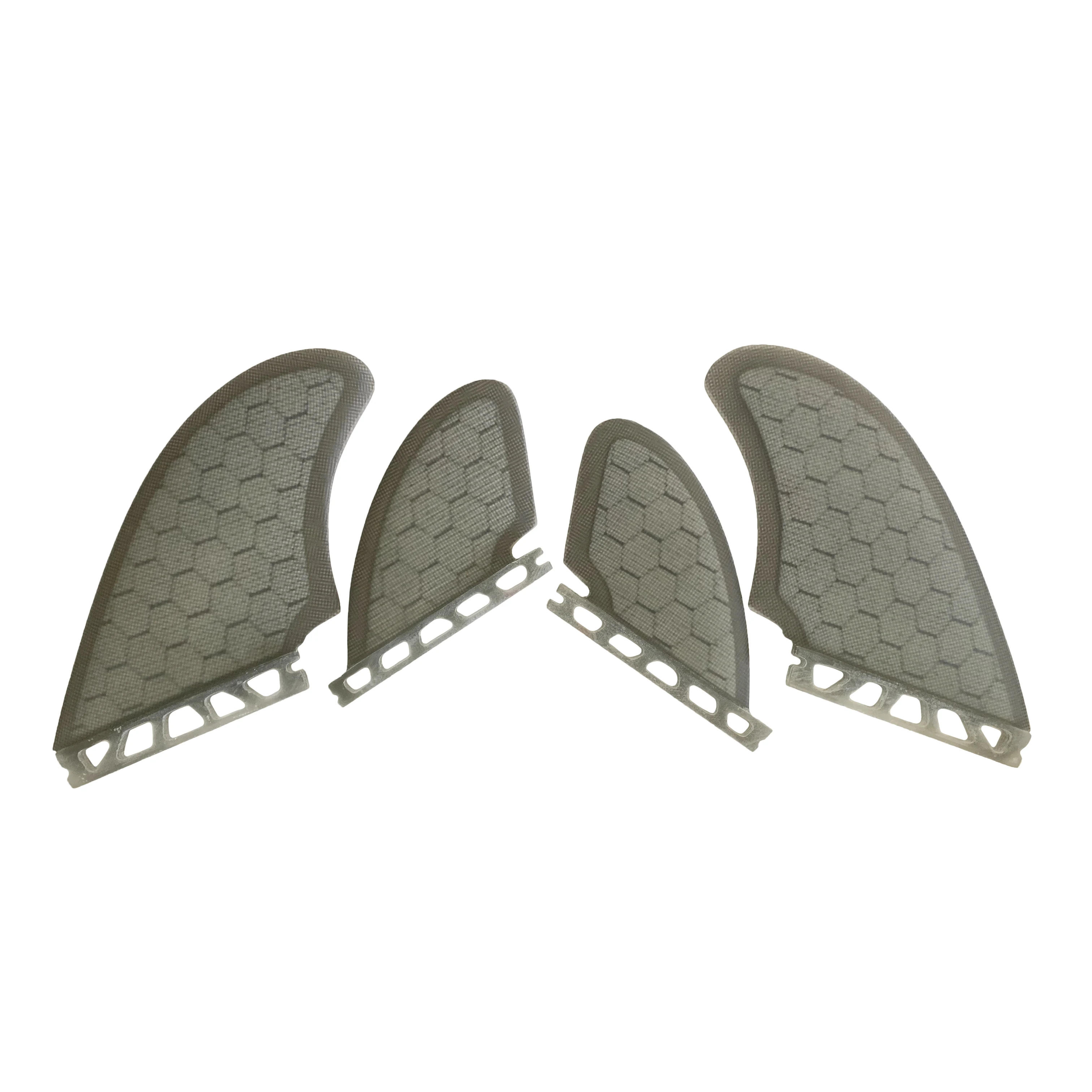 

Набор четырехъядерных ласт для доски для серфинга RISECE — 4 шт., большие сотовые одинарные ласты для серфинга (серые)