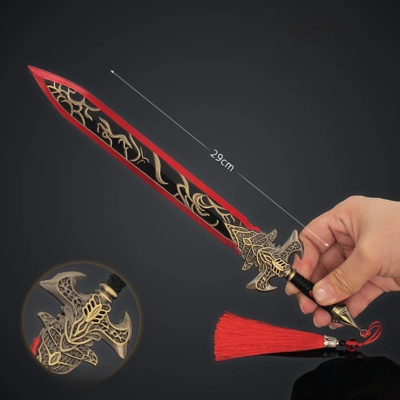 29 センチメートル/11.42 インチ神々の創造 12 神剣周辺機器武器モデル古代剣合金コレクション小道具装飾玩具ギフト