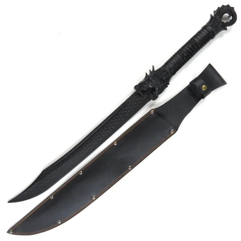 Plastic Oxtail Big Knife Martial Arts Practice Stage Performance Model Safety Uncut Plastic Simulation Knife