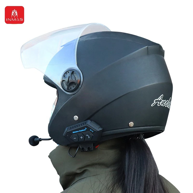 INMAS BT12 Helmet Bluetooth Earphones Anti-Interference Earbuds Noise Reduction Headphones Motorcycle Waterproof Sports Headset