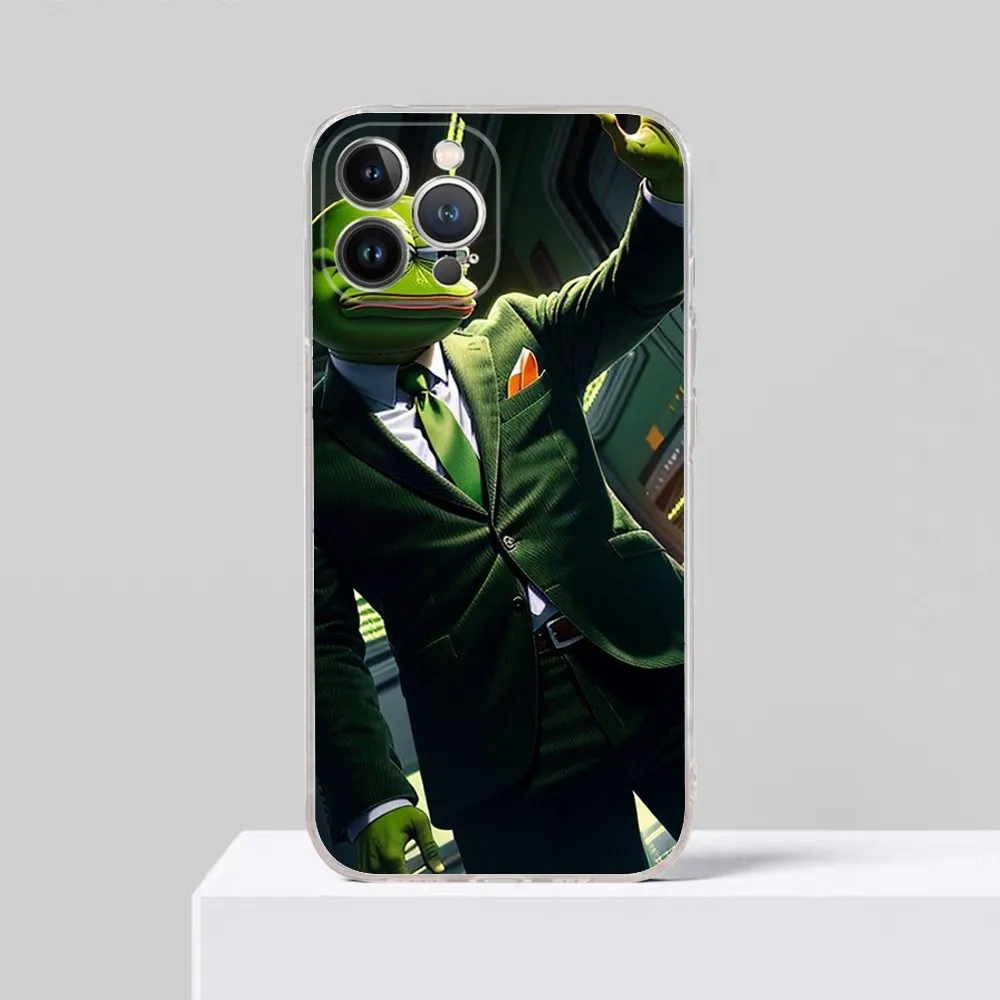 Sad Frog P-Pepe Phone Case For iPhone 15 14 13 12 Mini 11 Pro XS Max X XR SE 6 7 8 Plus Soft Silicone Cover