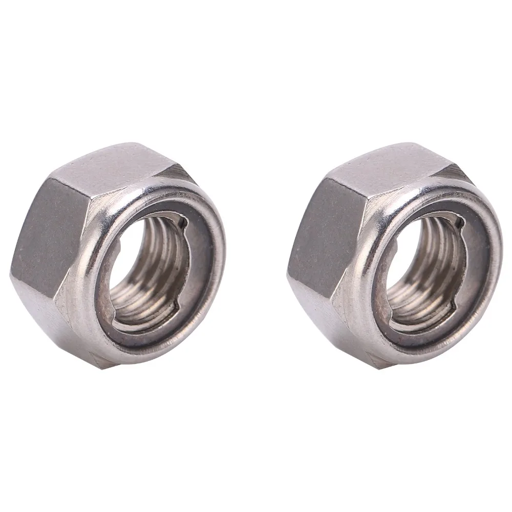 100pcs Versatile Durable Lock Nut Set Premium Practical Hex Lock Nuts Nylock Insert Nut Industrial Use