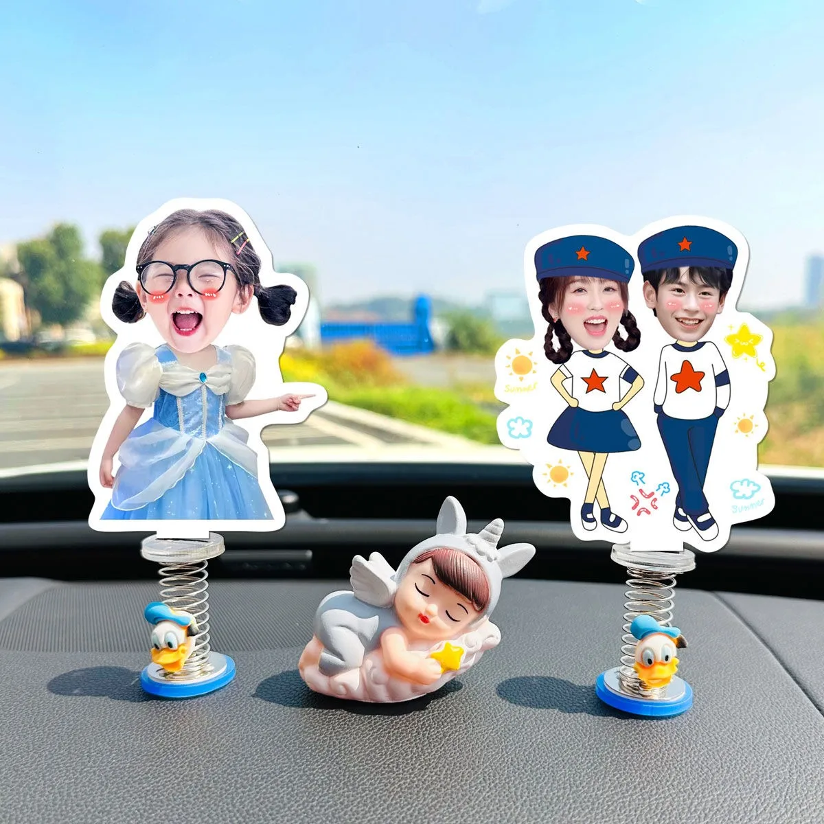 Personalized Photo Custom Acrylic Car Ornaments Customizable Photo Model for Car Interior Dashboard Decorations GIfts