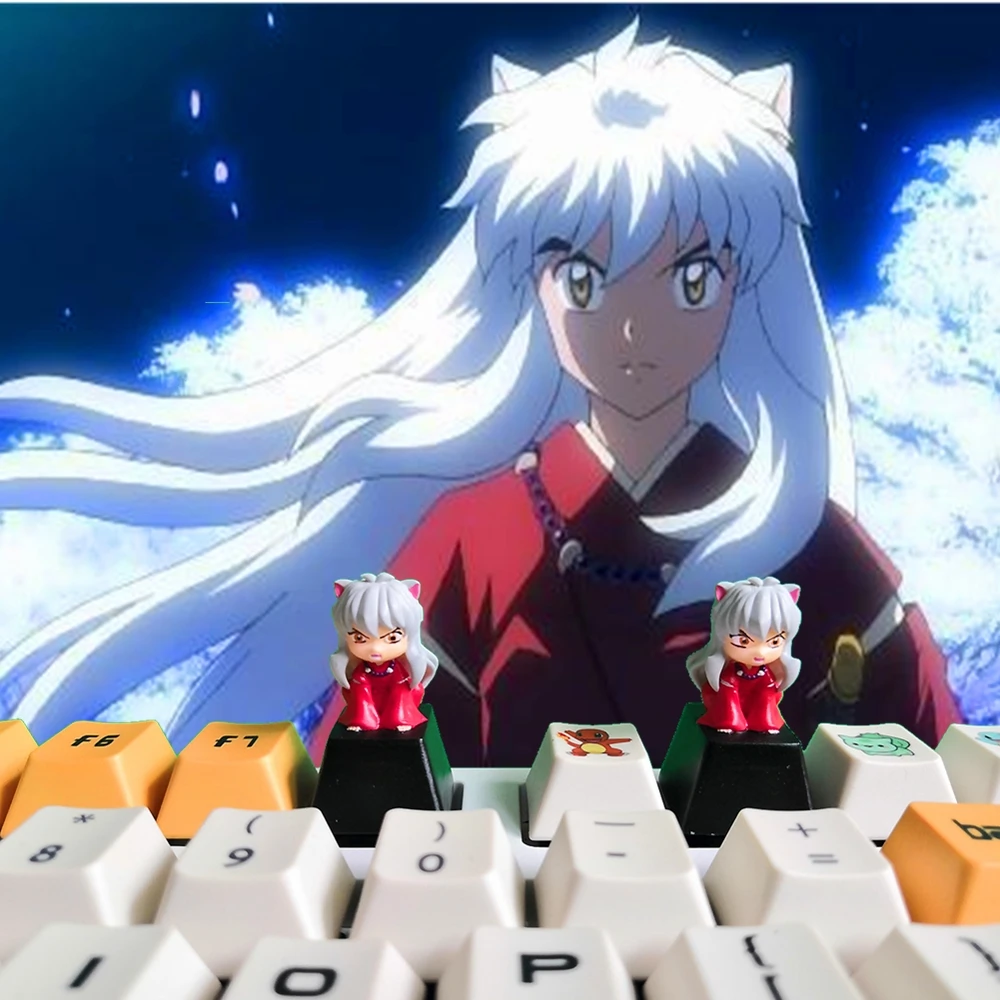 3D Printing Keycap 1 PCS Cartoon Cute  Inuyasha  Anime PBT Keycap Mechanical Keyboards Keycaps for Cherry MX axis R4 Height