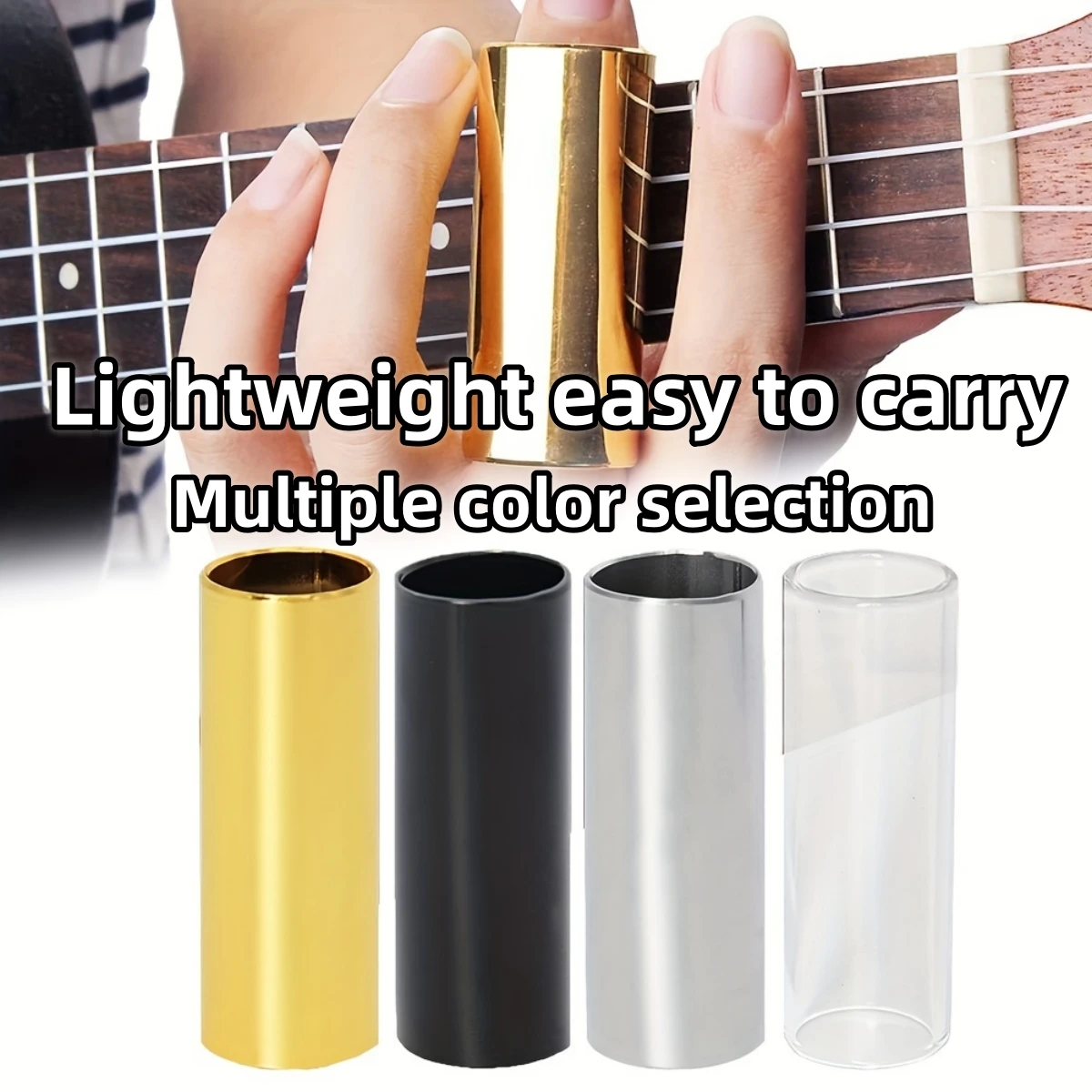 Miwayer Slider 60MM High Guitar Slide Bar Stainless Steel Metal/Glass Finger Slides Ukulele String Instruments Guitar Accessorie