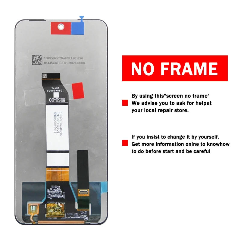 6.5 inch For Xiaomi Poco M3 Pro LCD Display Touch Screen Digitizer For Poco M3 Pro 5G M2103K19PG M2103K19PI Screen With Frame