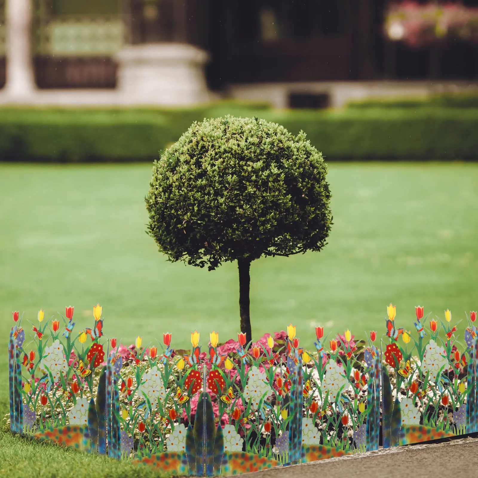 Simulation Flower Decor Courtyard Fence Sturdy Garden Decorations Outdoor Practical