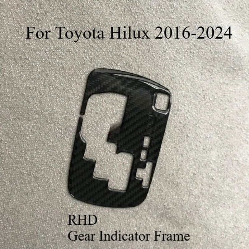 

For Toyota Hilux 2016-2024 Interior Modification Carbon Fiber Grain Central Control Gear Frame Automobiles Car Accessories