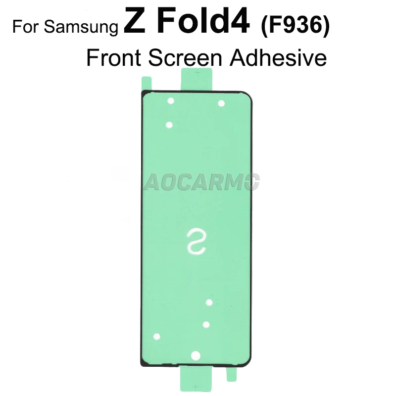 Aocarmo do Samsung Galaxy Z Fold4 F936 przedni wyświetlacz LCD samoprzylepna tylna pokrywa naklejka taśma klejąca części do naprawy