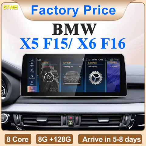 STWEI New ID6 ID7 ID8 UI 12.3inch Android System Wireless Carplay AUTO For BMW X5 F15 X6 F16 NBT EVO Car Video Players GPS NAVI