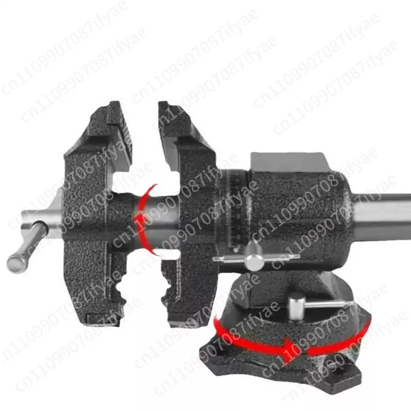 4-Inch Double Jaw Universal Table Vise 360 ​​Degree Rotating Household Vise Double Mouth Clamp Multifunction Table Vise Clamp