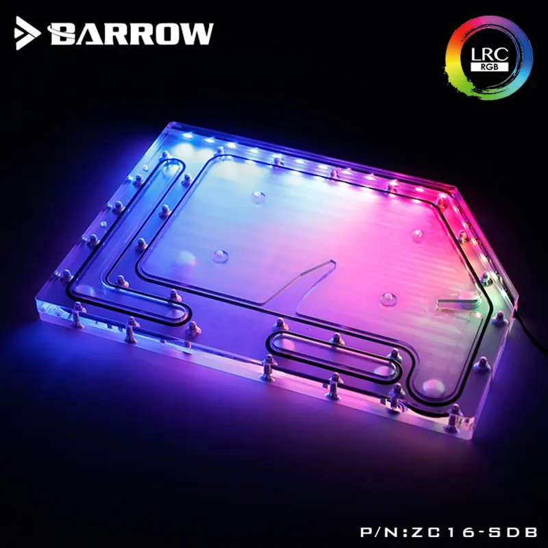 Barrow ZC16-SDB Distro Plate For ZG 16 Case 5V ARGB Split Waterway Board Water Cooling Program 3PIN AURA Water Tank