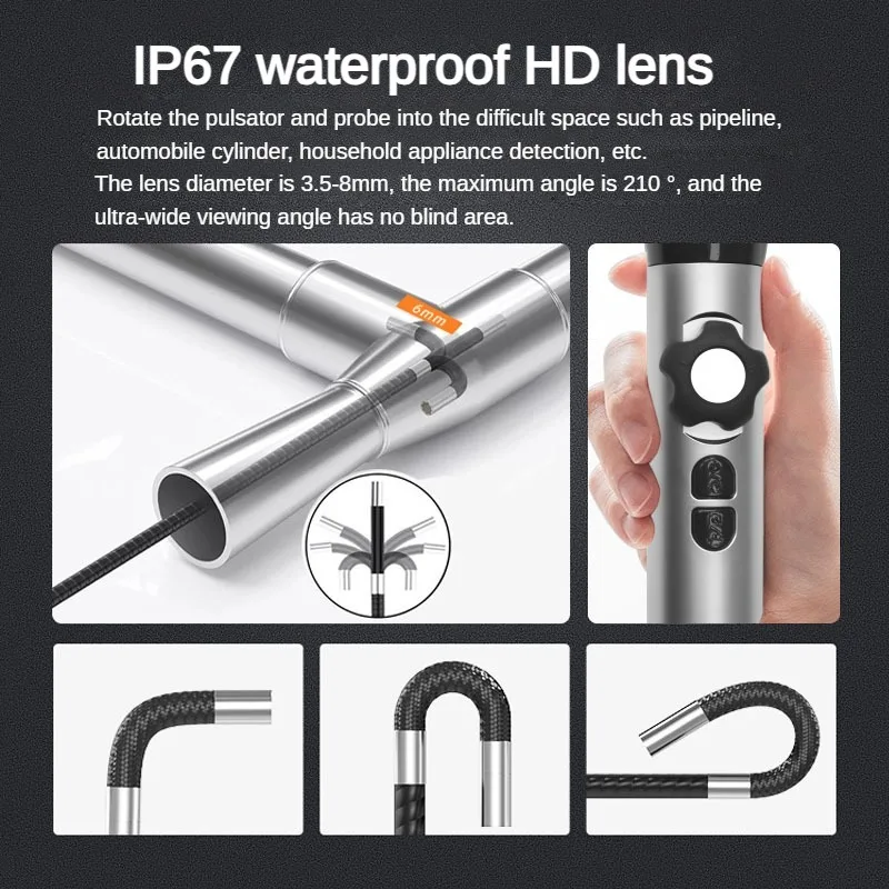 Ultra Clear Industrial Rigid Endoscope Mini Camera Auto Repair Pipe H.264 Video Compression Competitive Endoscopy Device Price