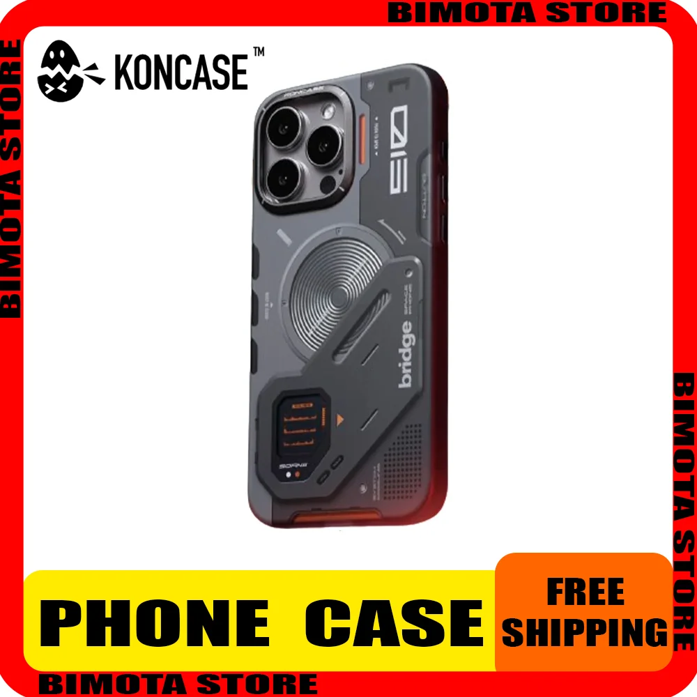 

Koncase Magsafe магнитная искусственная кожа Беспроводная зарядка Tpu Cyberpunk анти-падение телефонные чехлы матовый противоударный для Iphone14 15 Pro Ma