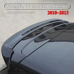 Car Rear Roof Spoiler Wing Rear Trunk Lip Spoiler RZ Style For VW Golf 6 GTI R20 2010-2013 Hatchback Gloss Black Bodykit Tuning