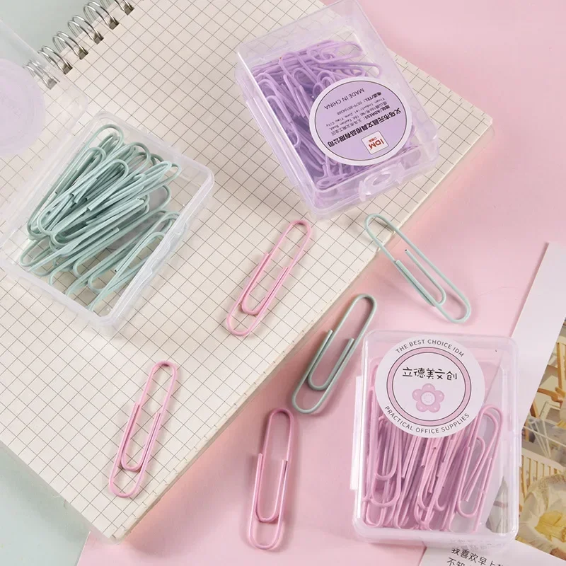 Metal Clips, Memo Clip, Bookmarks, Stationery, Office Accessories, School Supplies, Colored Paper Clip, 18mm/50mm Length