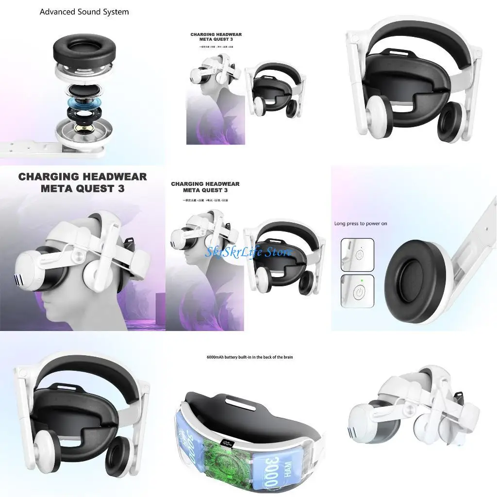 

E65E Strap-Headband Enhanced Support and Reduce Head Pressure for Quest3