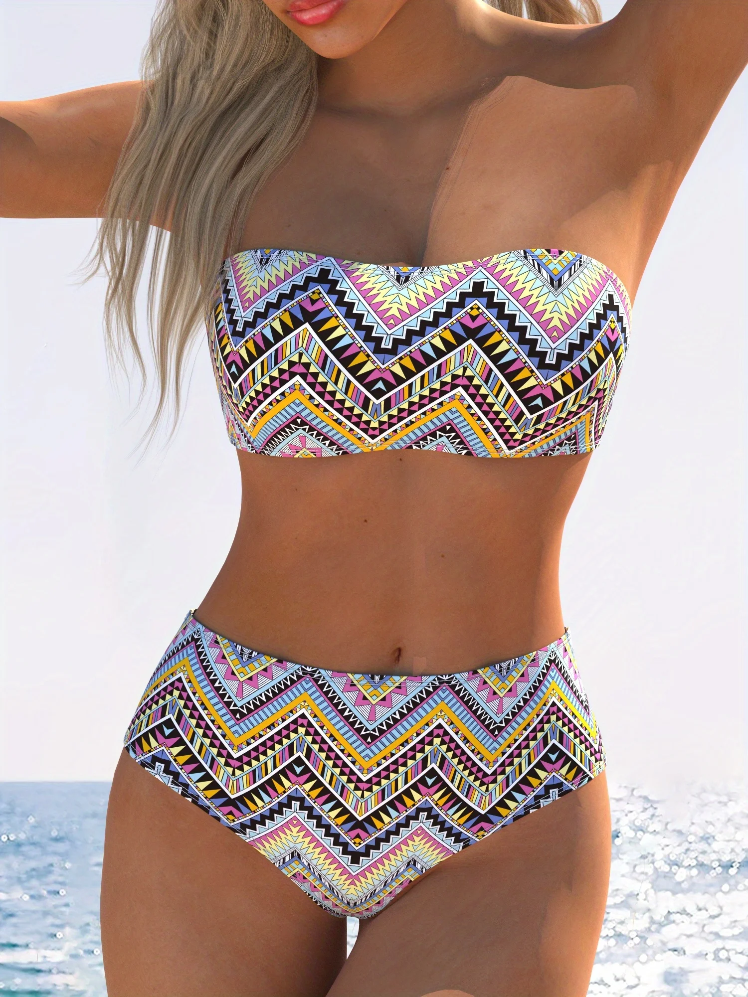 

Women's Swimwear Swimming Suit Beach Outfits Summer Beach Festival Vacation Travel Sexy Luxury Modern Two Piece Set Bikinis