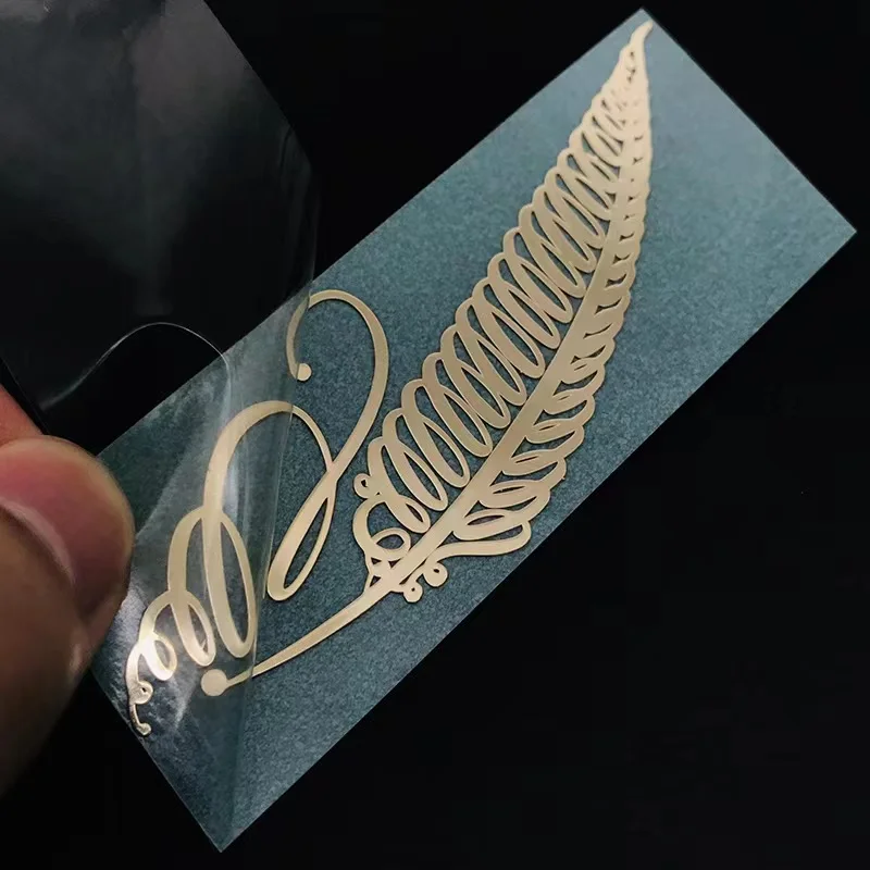 Feather Rose Logo Ultra-thin Mobile Phone Stickers Creative Love Gift Box Guitar Piano Decoration Stickers Metal Stickers