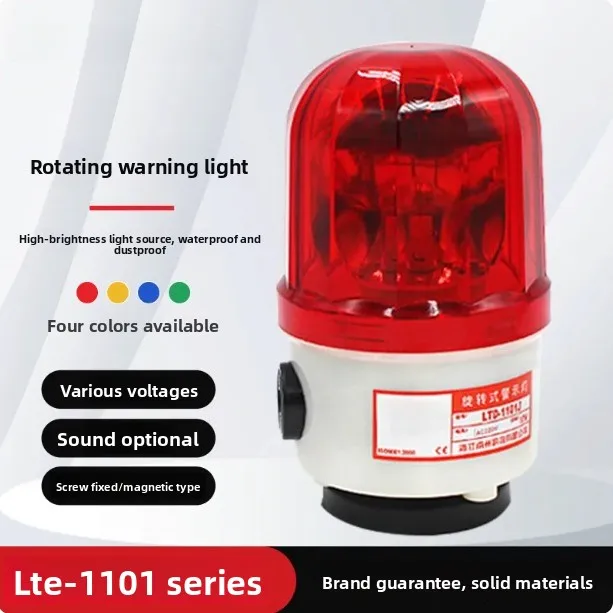 Rotating Flashing Warning Light with Strobe Sound and Light Alarm, Magnetic LTE/LTD1101J DC24V