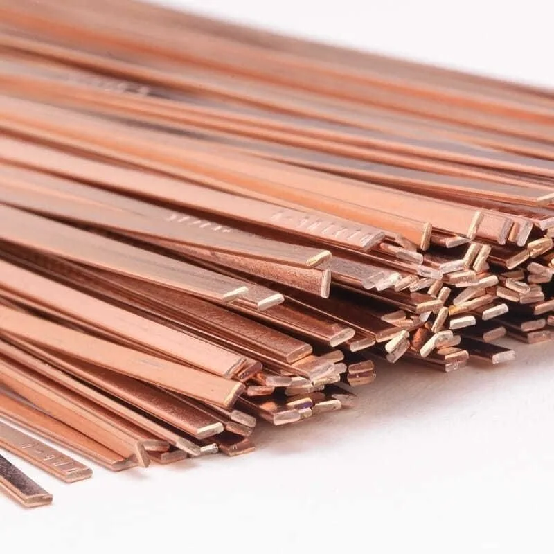 5/50pcs Phosphor Bronze Flat Brazing Rods Corrosion Resistant Phosphor Coppers Welding Rod Fast Easy Soldering Hand Tools