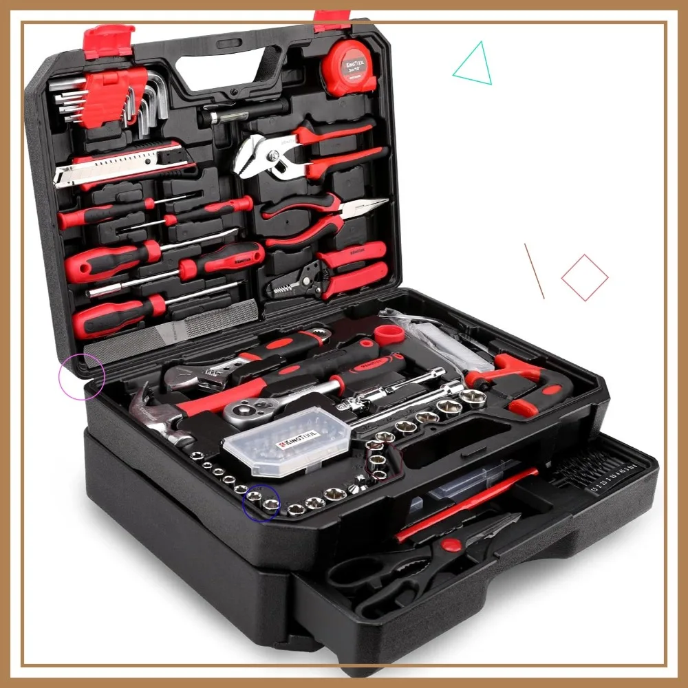 

325-Piece Home Repair Tool Kit, General Auto Tool Set, Toolbox with Drawer, Household Tool Set for Homeowner & DIYer