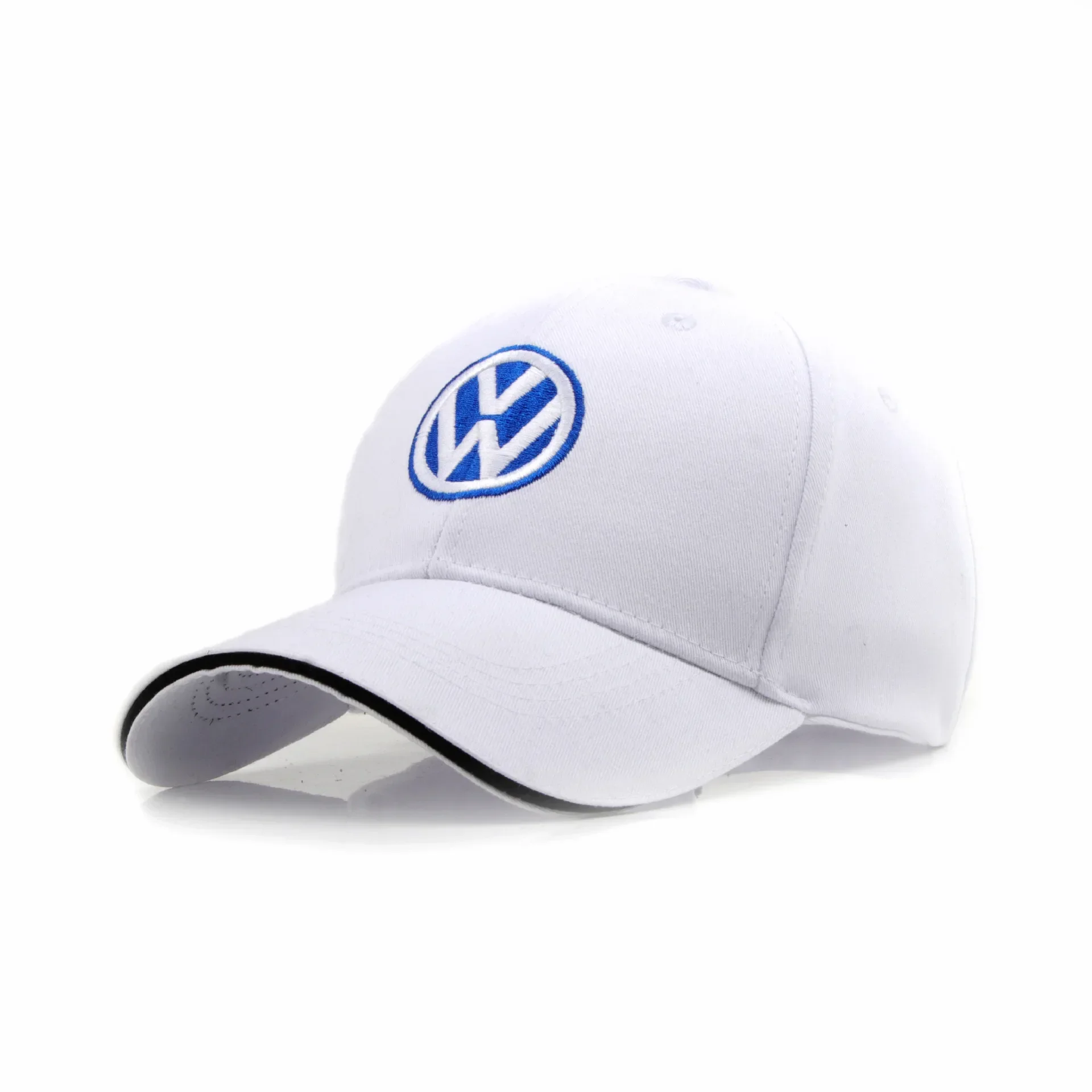 Fashion Leather Mesh Hat Snapback Trucker Outdoor Sport Running Adjustable Baseball Cap For Volkswagen Golf Polo Passat Touran