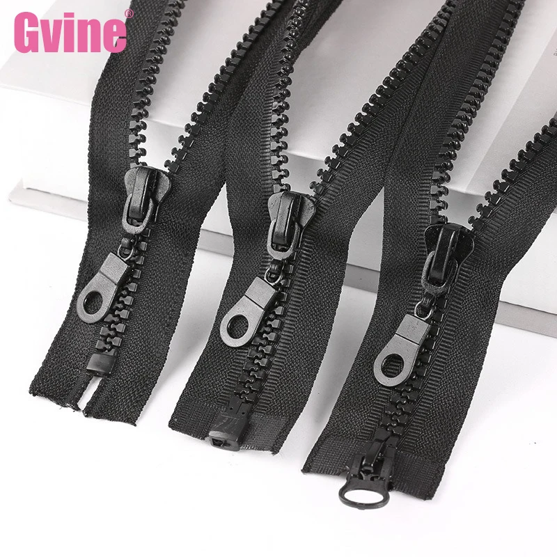 

8# Resin Zipper 60-200cm Double Sliders Open End Zippers for Sew Clothes Jacket Coat Zip Repair Kit Clothing Accessories 2Pcs