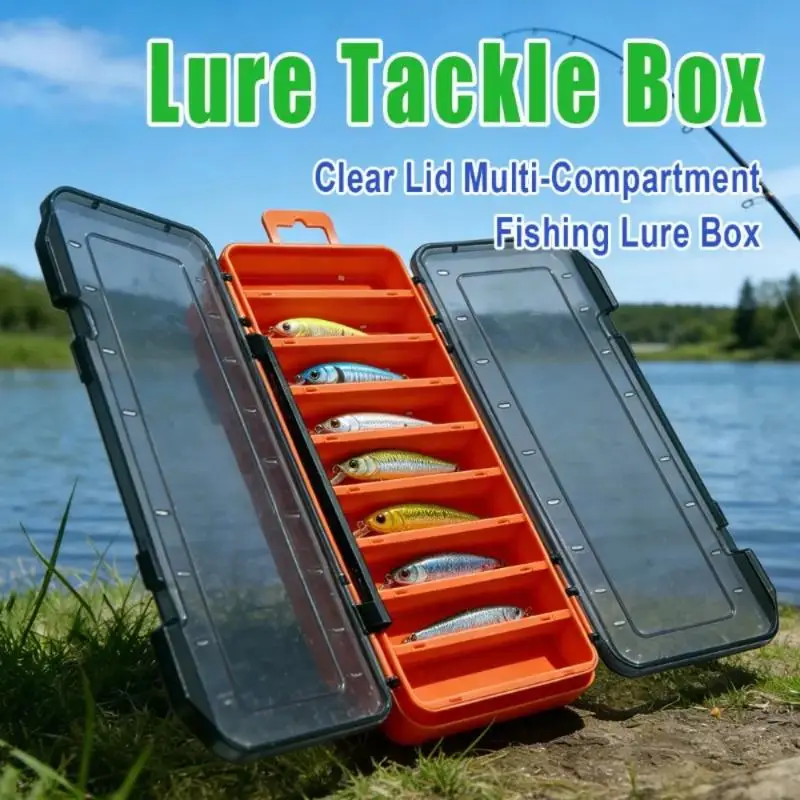 Double Sided Fishing Lure Box Large Capacity Shockproof Durable Storage Case for Outdoor Freshwater Saltwater Fishing