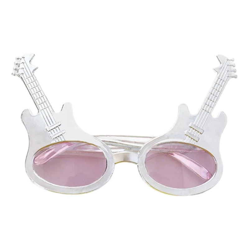 Guitar Sunglasses for Trendsetting Vacation Dress Up Oversized Bass Frame Guitar Shades Oversized Frame