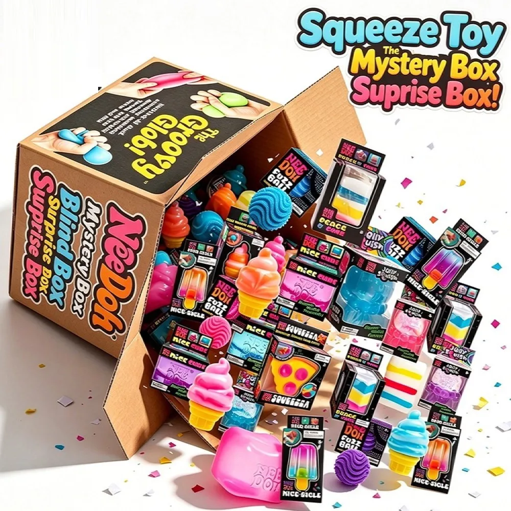 Sensory Squishy Blind Box Series, Random Cute Slow Rise Toy, Collectible Stress Ball Fidget Surprise Gift