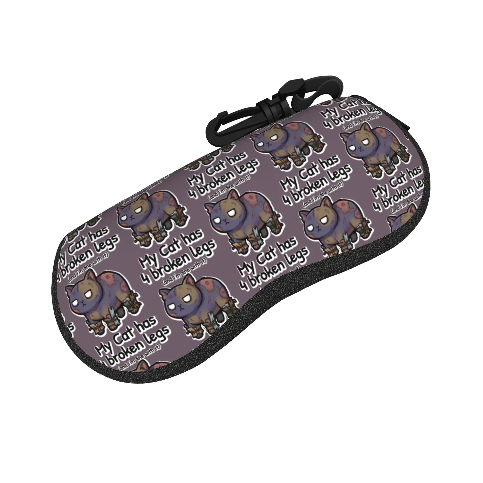 Mewgenics My Cat has 4 Broken Legs Glasses Case Men Women Protective Box  Eyewear Storage Box Glasses Box