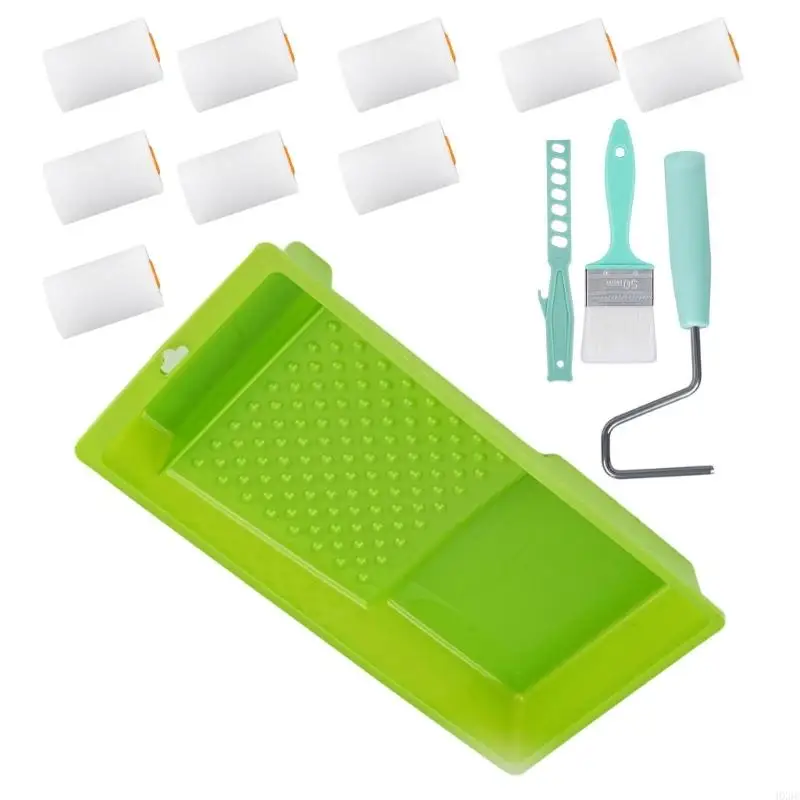 تشمل مجموعة أسطوانة الطلاء 13pcs بكرات مركبة 2inch دريوال وملحقات محمولة للإطار للجدار والسقوف HX6C