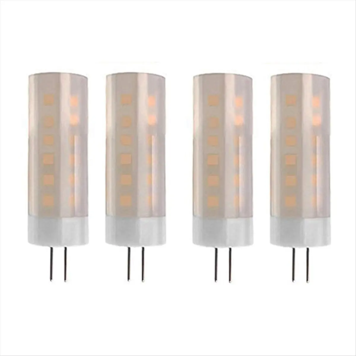 

ABCD 4 Pcs G4 Bulbs 1400-1800k 12V Low Voltage Flame Lamp Atmosphere Decoration Holiday Bulb Chandelier Crystal Bulb AC/DC12V