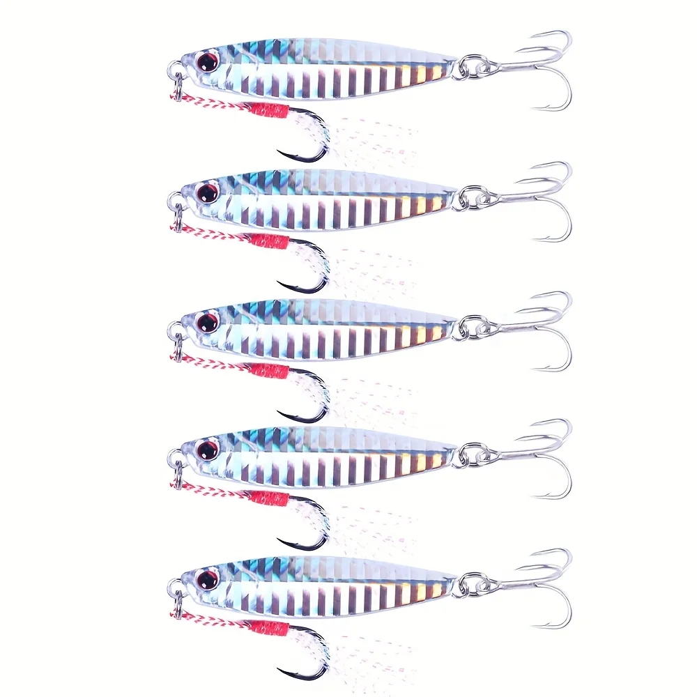 metal jig isca de pesca slow pitch jigs lures saltwater metal jig slow lures 10g 20g 25g 30g 40g lurekiller with hooks