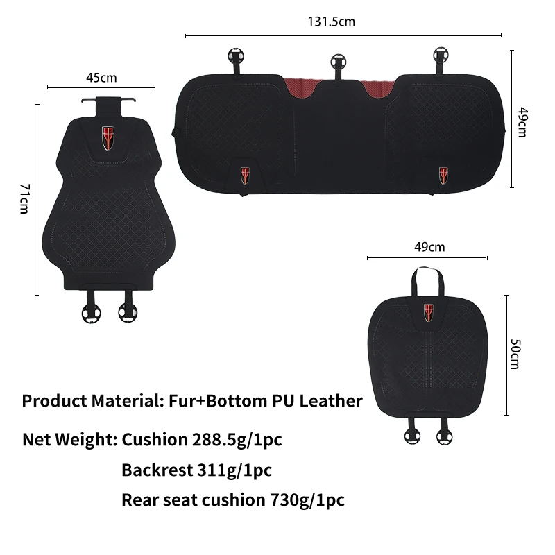 Car Seat Cover Waist Cushion Protector Protection Mat Pad Accessory For Hongqi EHS9 H5 H6 H7 H9 E-QM5 HS3 HS5 Model 2025