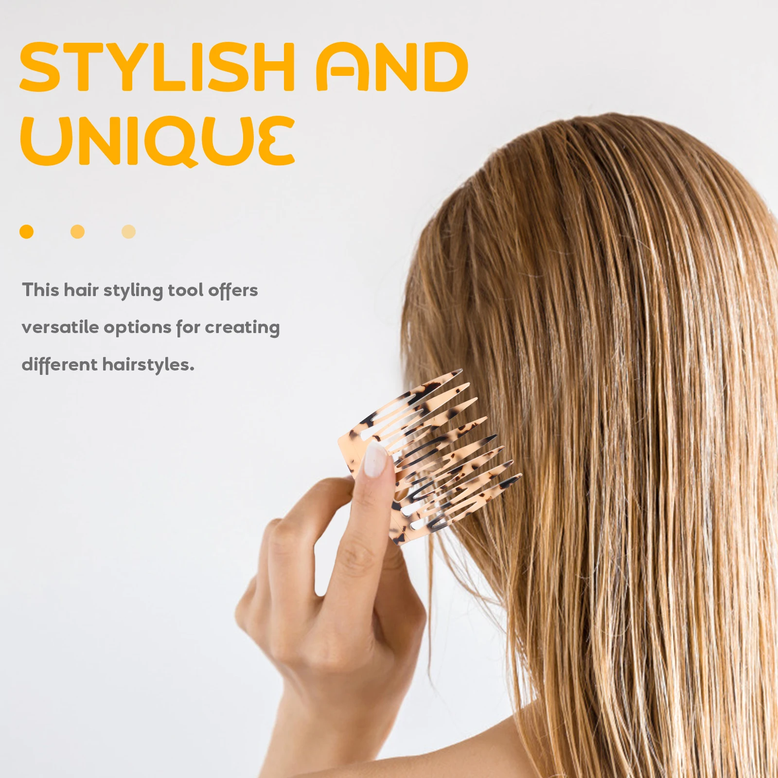 

Hair Comb Insert Lightweight Acetate Side Comb For Women Vintage Leopard Pattern Hair Styling Accessories For Bridal