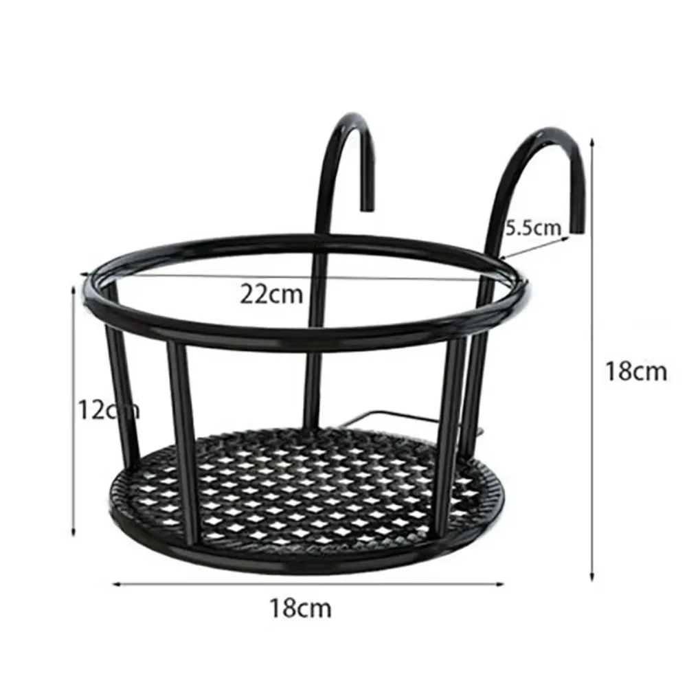 Garden Hanging Flower Stand Circular Durable Flower Pot Rack European Style Indoor Outdoor Use Hanging Suspension Rack Basket