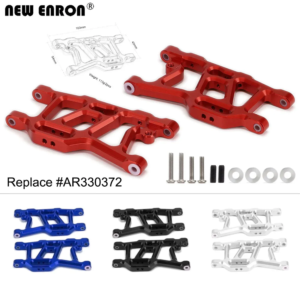 Aleación CNC 6061 # AR330372 brazos de suspensión inferiores traseros para coche teledirigido 1/10 ARRMA Seton AR106007 AR102654 AR102673 6S BLX